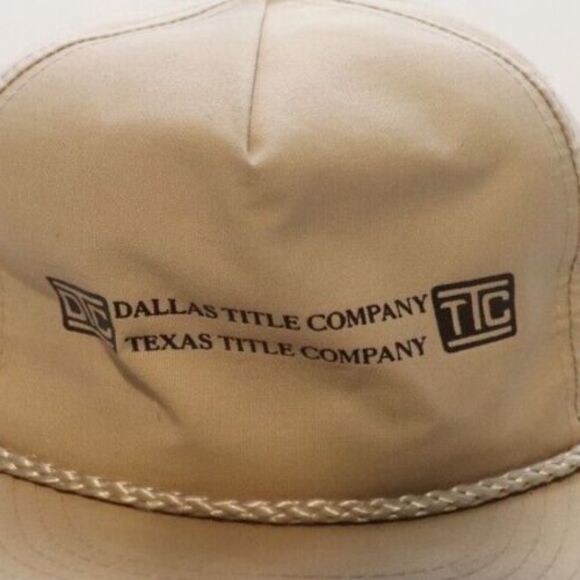 Dallas Title Company Texas Vintage Rope‎ Brim Snapback Hat - Picture 2 of 7